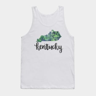 kentucky - calligraphy and abstract state outline Tank Top